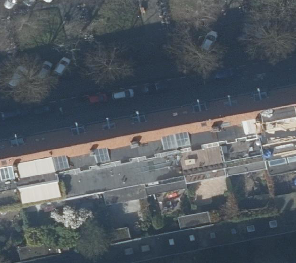 True ortho Luchtfoto op daksegment