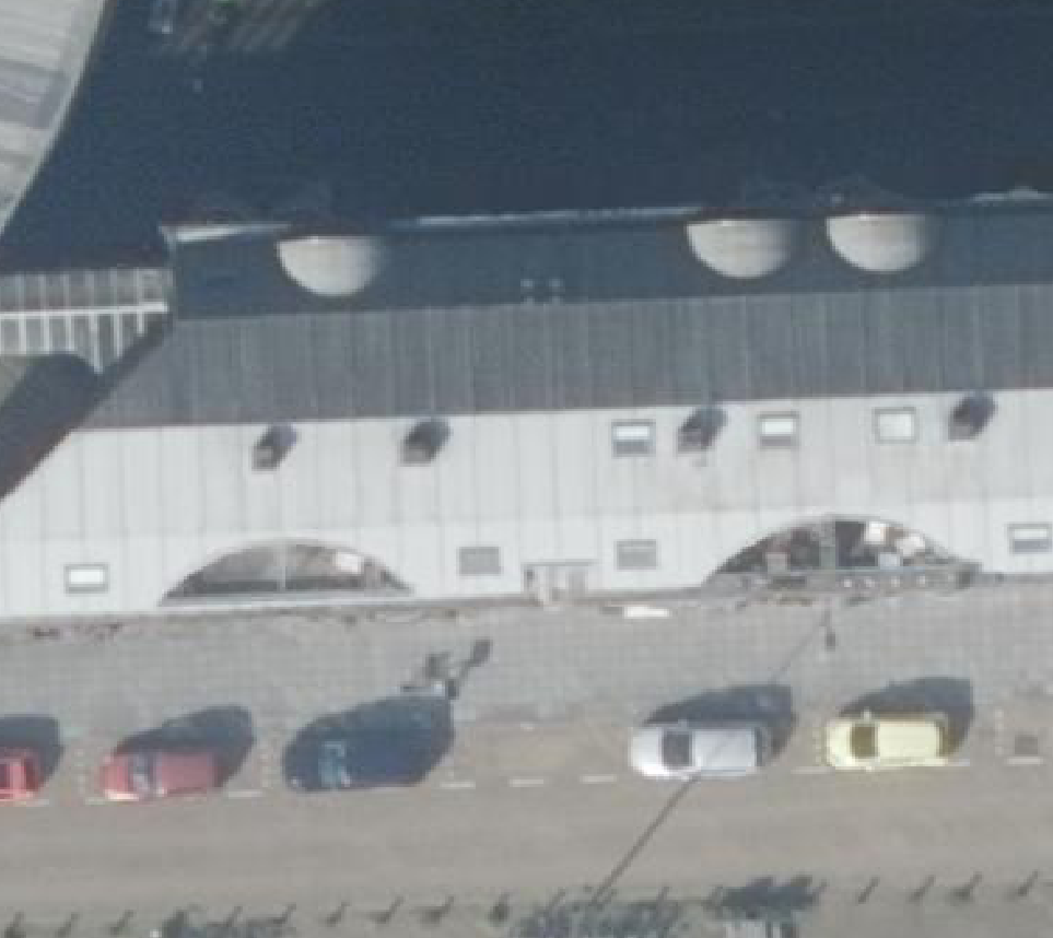 True ortho Luchtfoto op daksegment ingezoomd