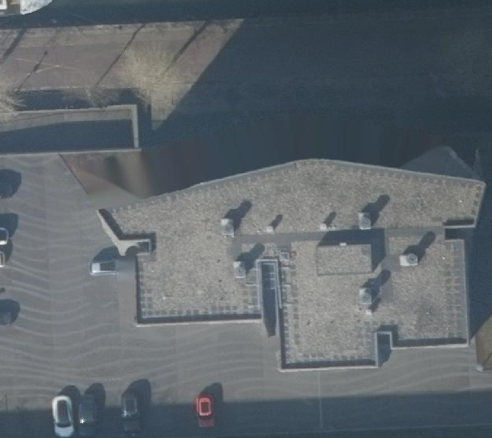 True ortho Luchtfoto op daksegment