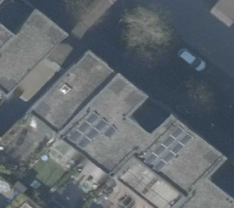 True ortho luchtfoto van Amsterdam met zicht op woning