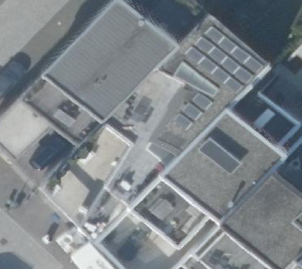 True ortho luchtfoto van Amsterdam met zicht op woning