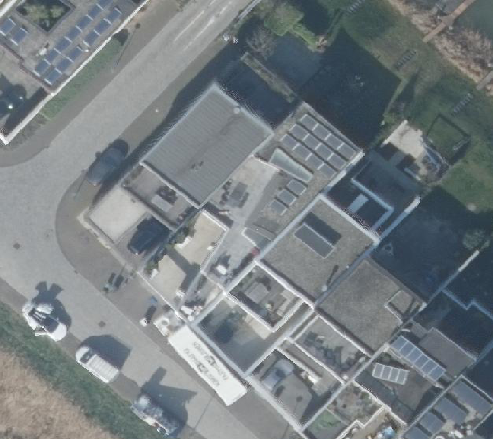 True ortho Luchtfoto op daksegment