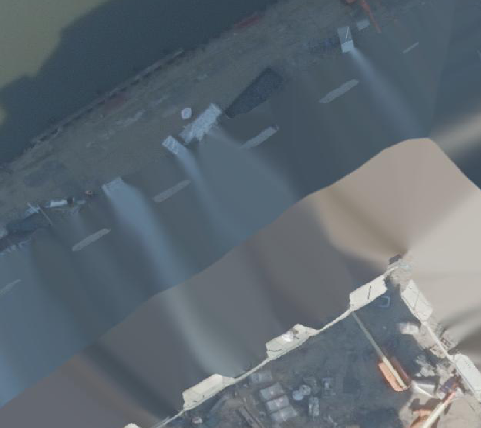 True ortho Luchtfoto op daksegment