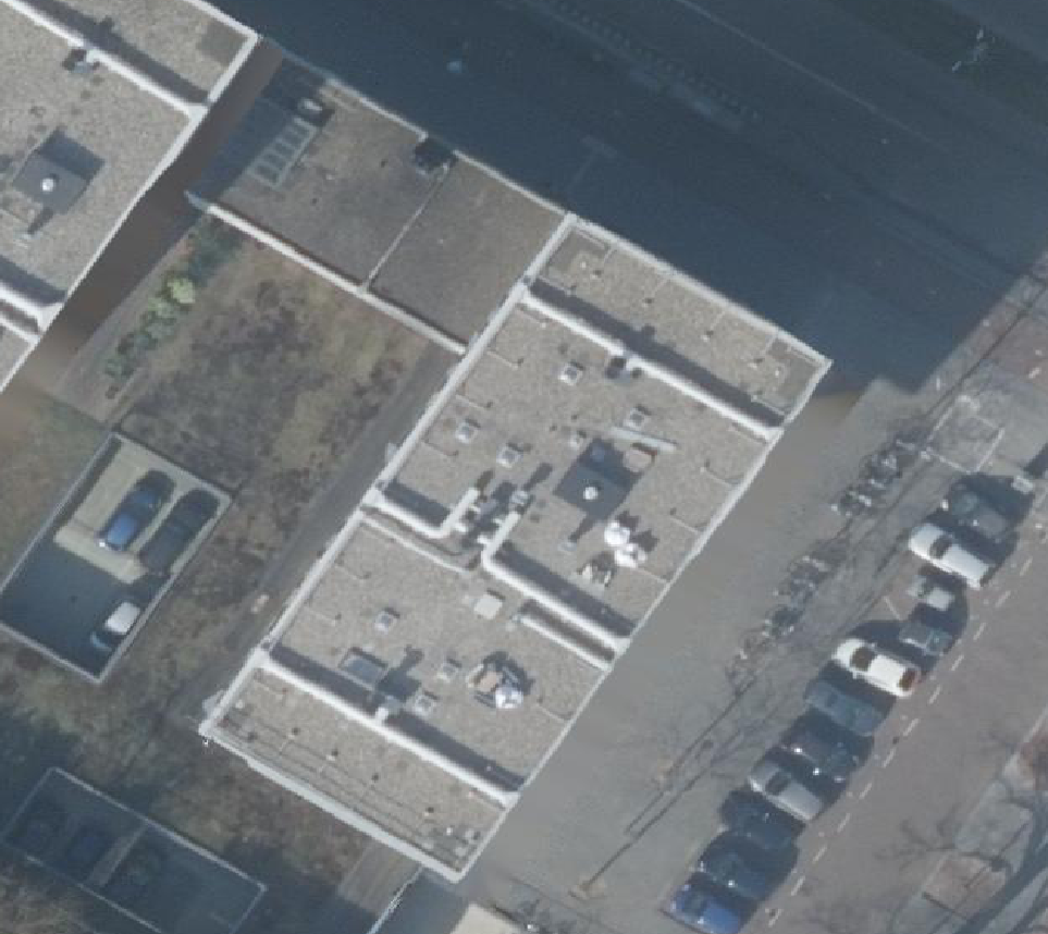 True ortho Luchtfoto op daksegment