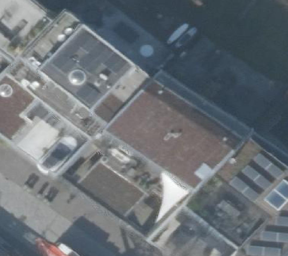 True ortho luchtfoto van Amsterdam met zicht op woning