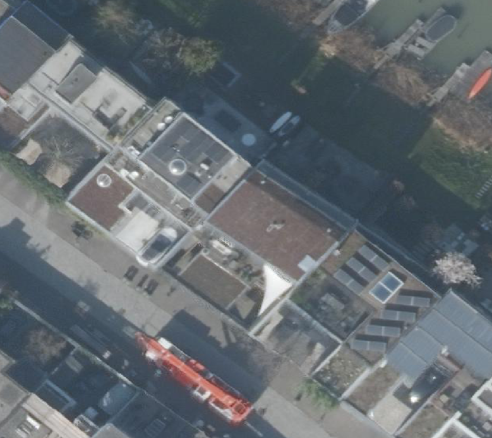 True ortho Luchtfoto op daksegment