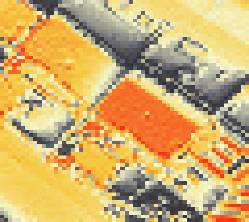 PV-irradiatie op daksegment ingezoomd met intensiteitsverdeling van zonlicht