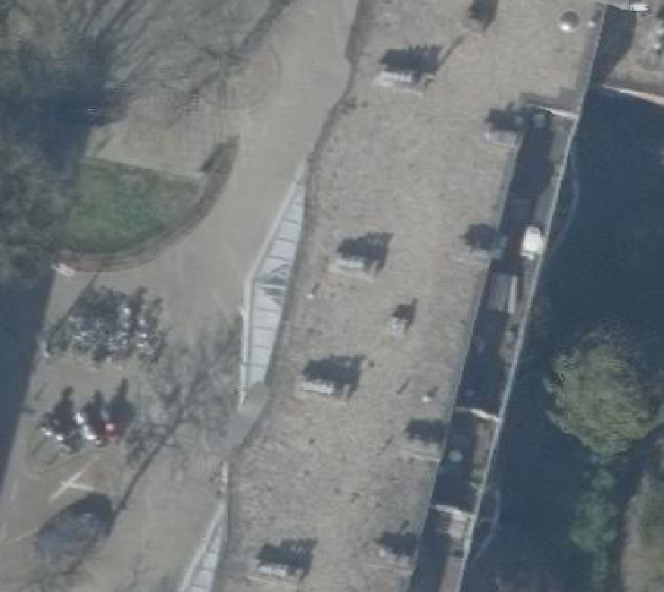 True ortho luchtfoto van Amsterdam met zicht op woning