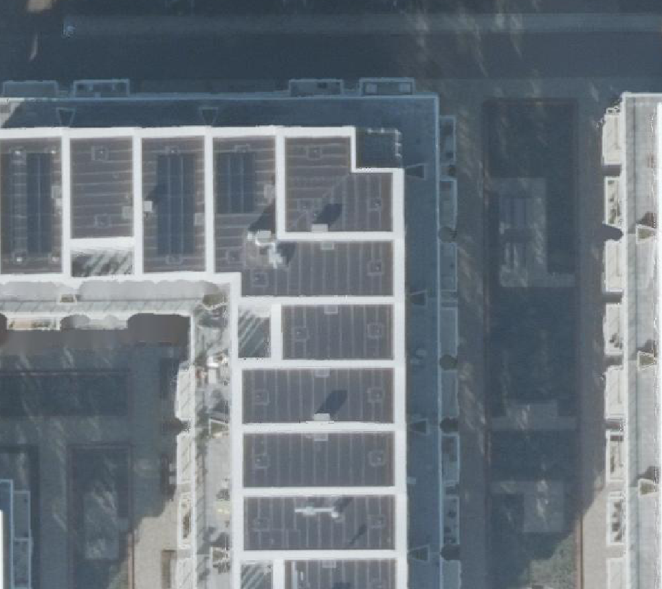 True ortho Luchtfoto op daksegment