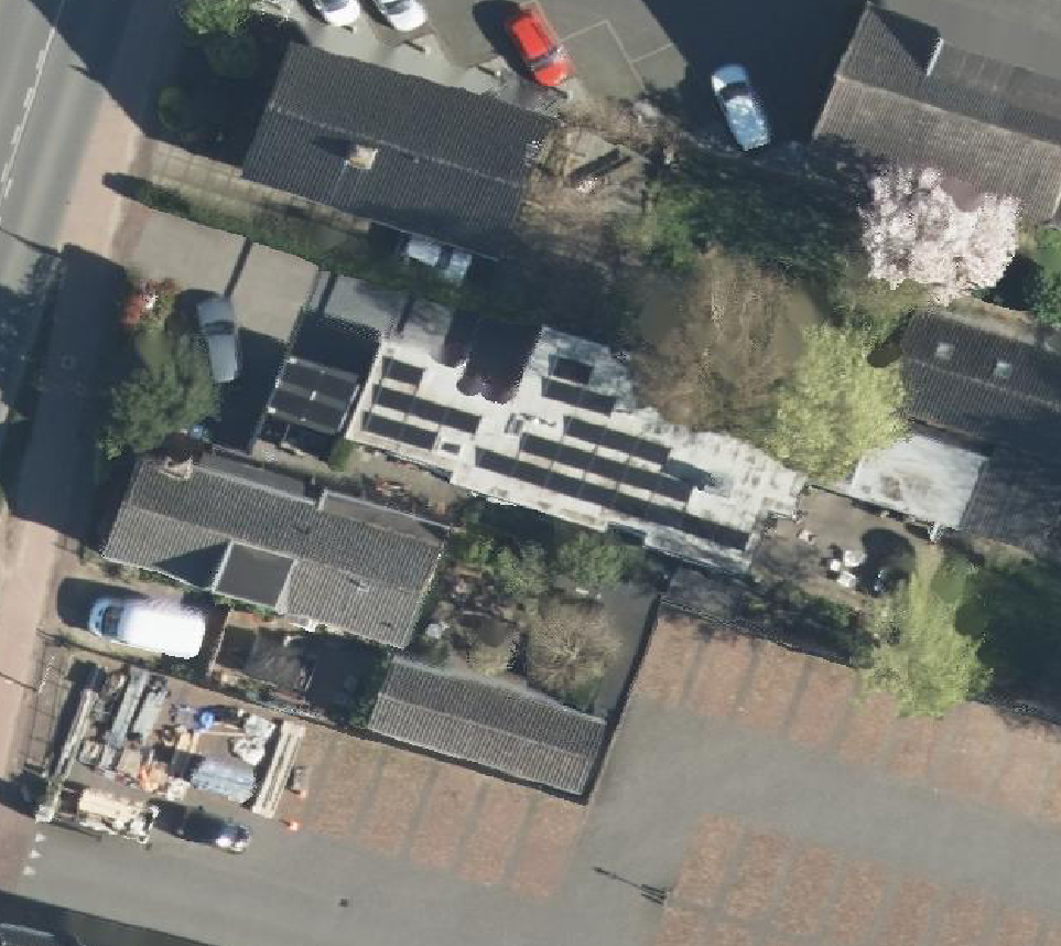 True ortho Luchtfoto op daksegment
