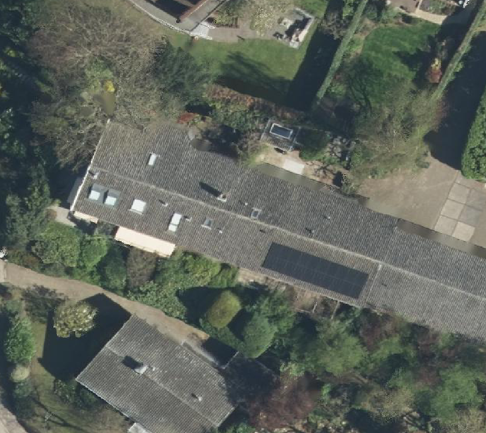 True ortho Luchtfoto op daksegment