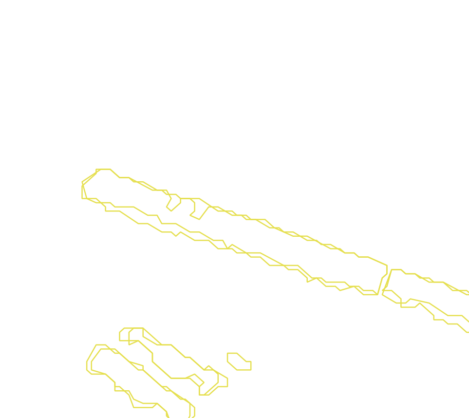 Daksegment met contourlijnen en structuurweergave