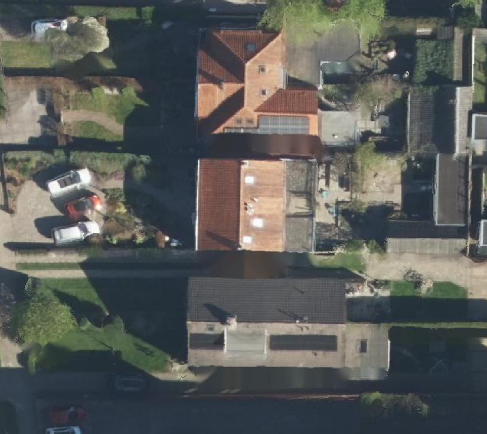 True ortho Luchtfoto op daksegment