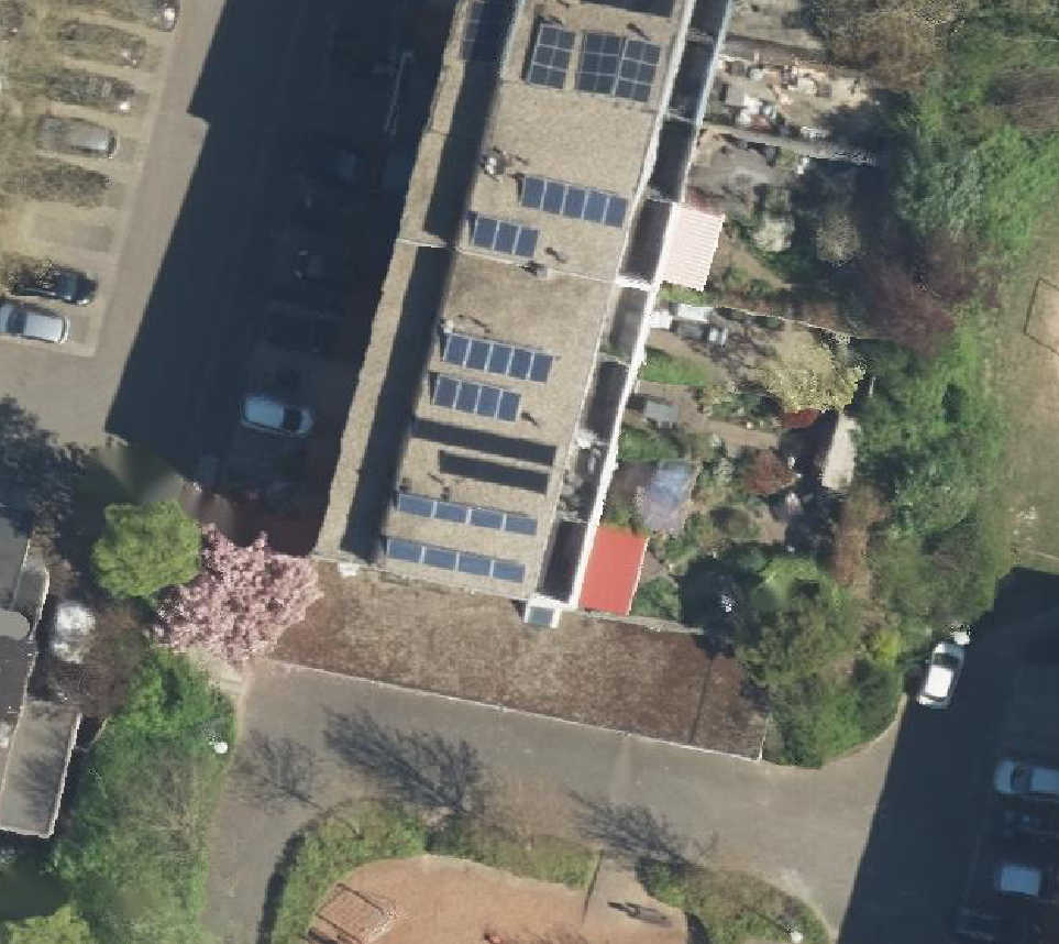 True ortho Luchtfoto op daksegment