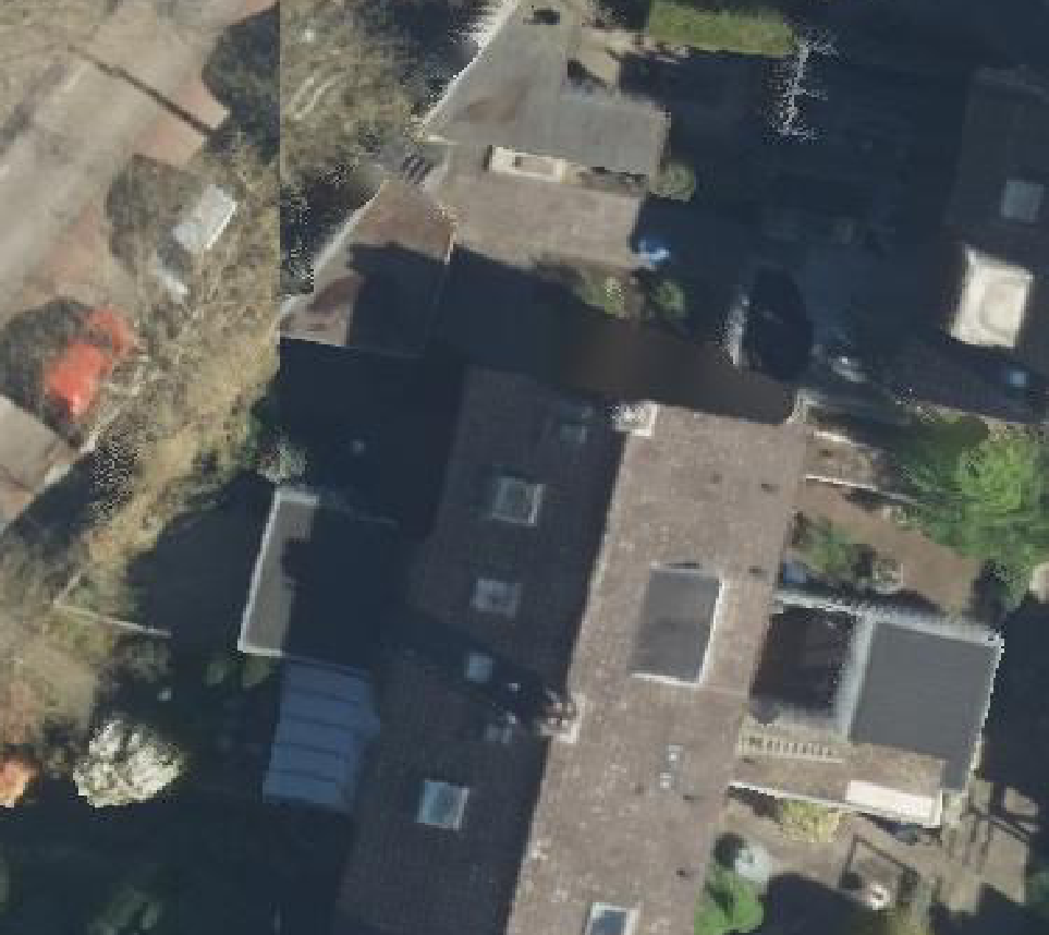 True ortho luchtfoto van Rhenen met zicht op woning