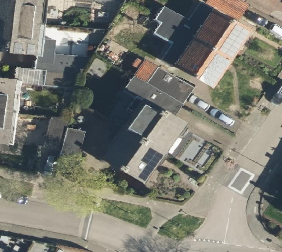 True ortho Luchtfoto op daksegment