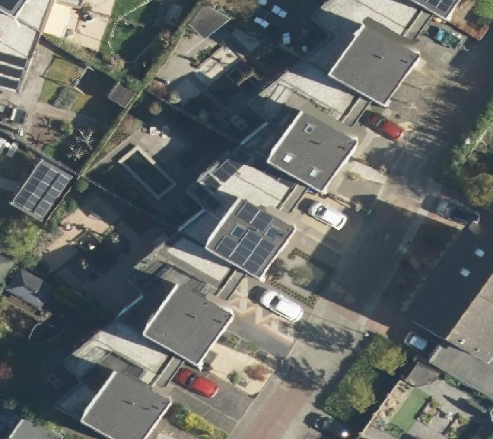 True ortho Luchtfoto op daksegment