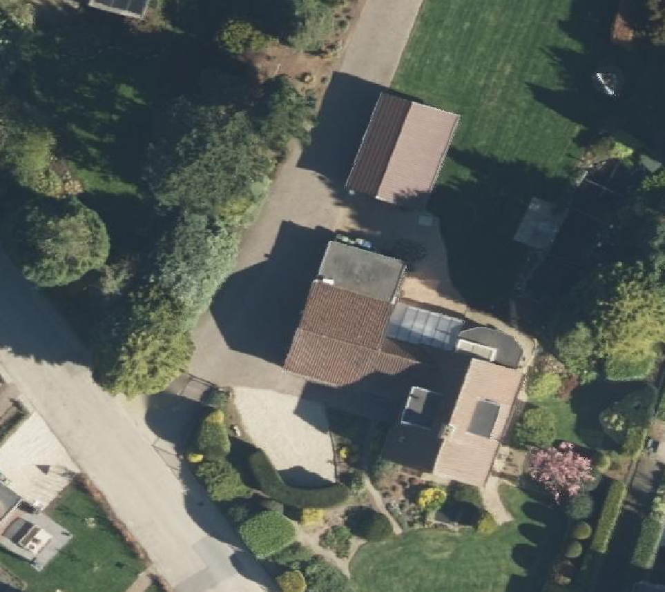 True ortho Luchtfoto op daksegment
