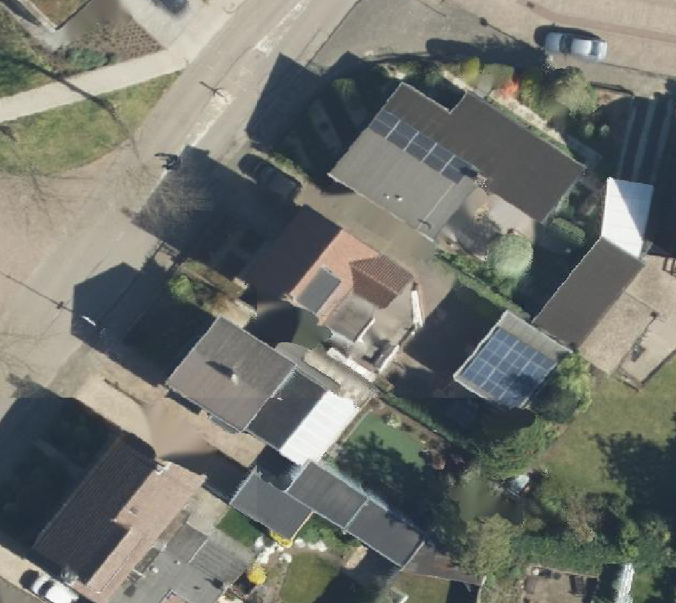 True ortho Luchtfoto op daksegment