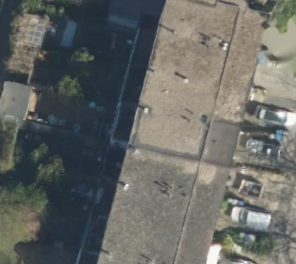 True ortho luchtfoto van Rhenen met zicht op woning