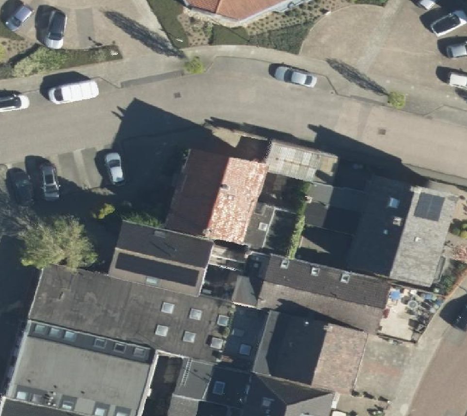 True ortho Luchtfoto op daksegment
