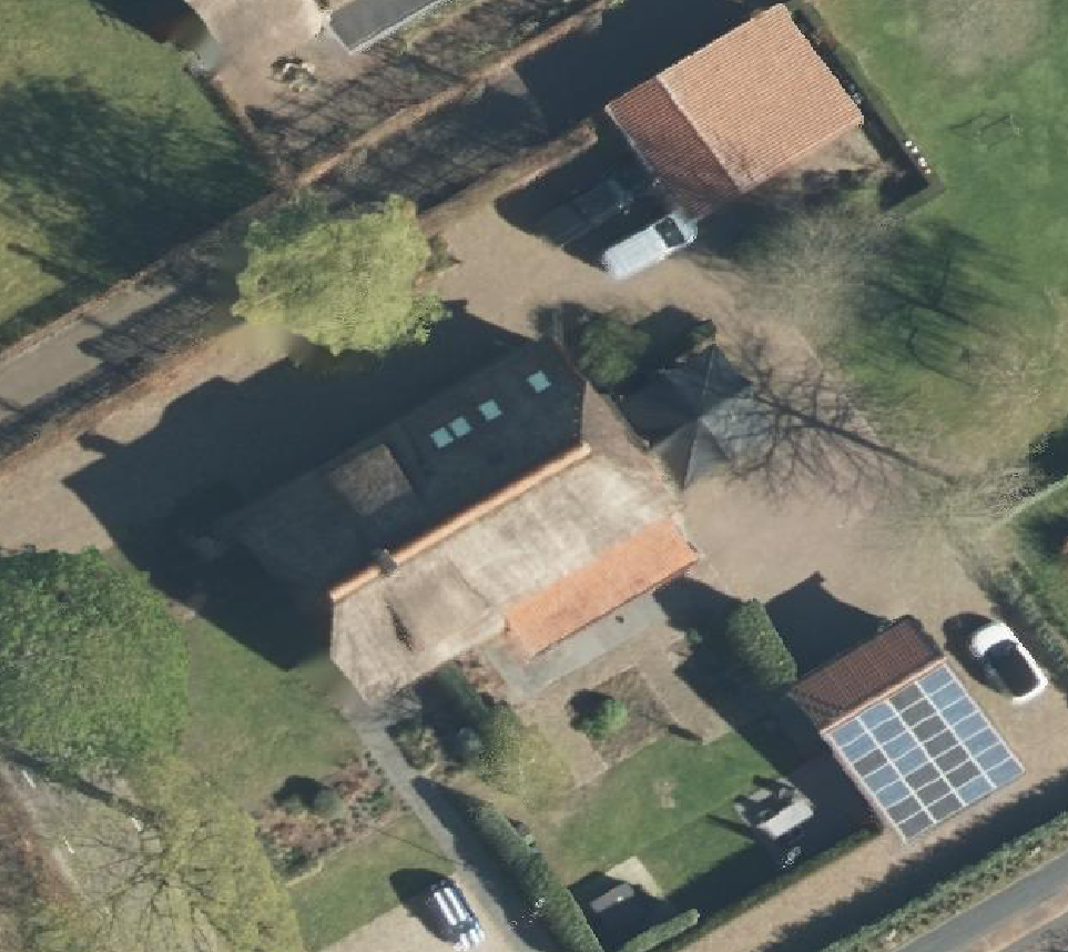 True ortho Luchtfoto op daksegment