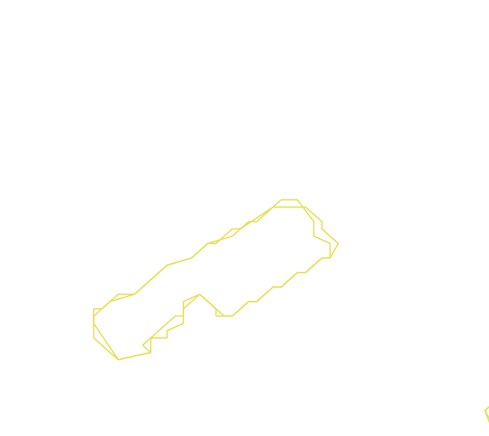 Daksegment ingezoomd met contourlijnen en structuurweergave
