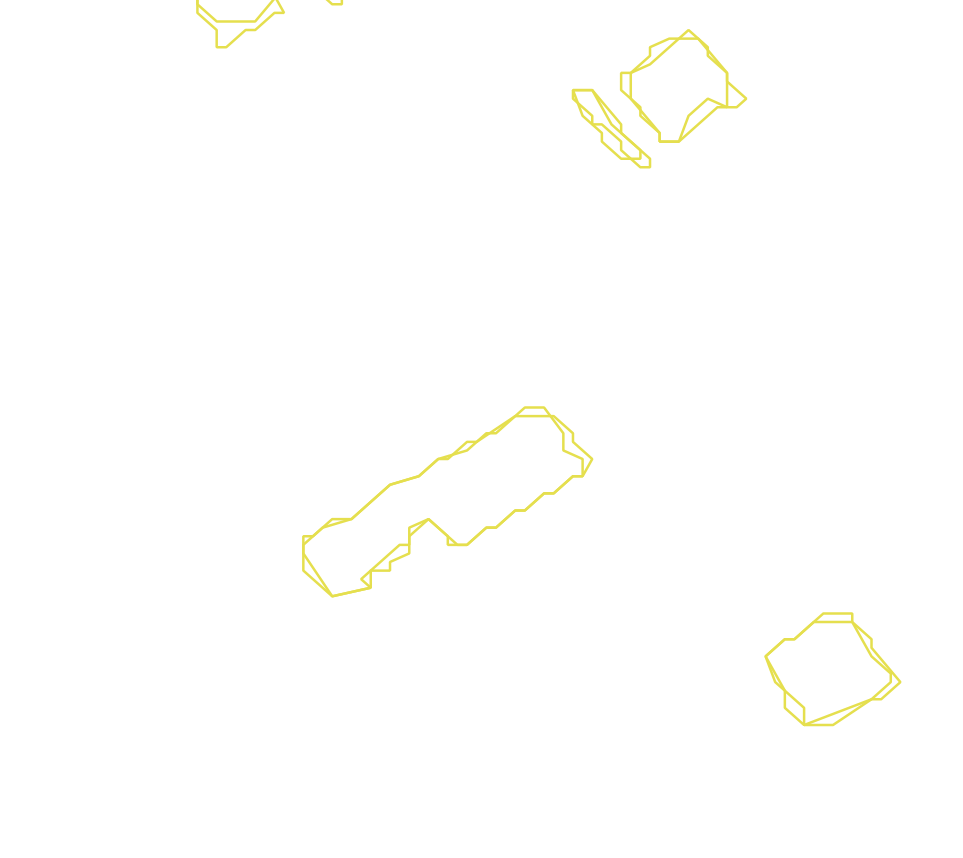 Daksegment met contourlijnen en structuurweergave