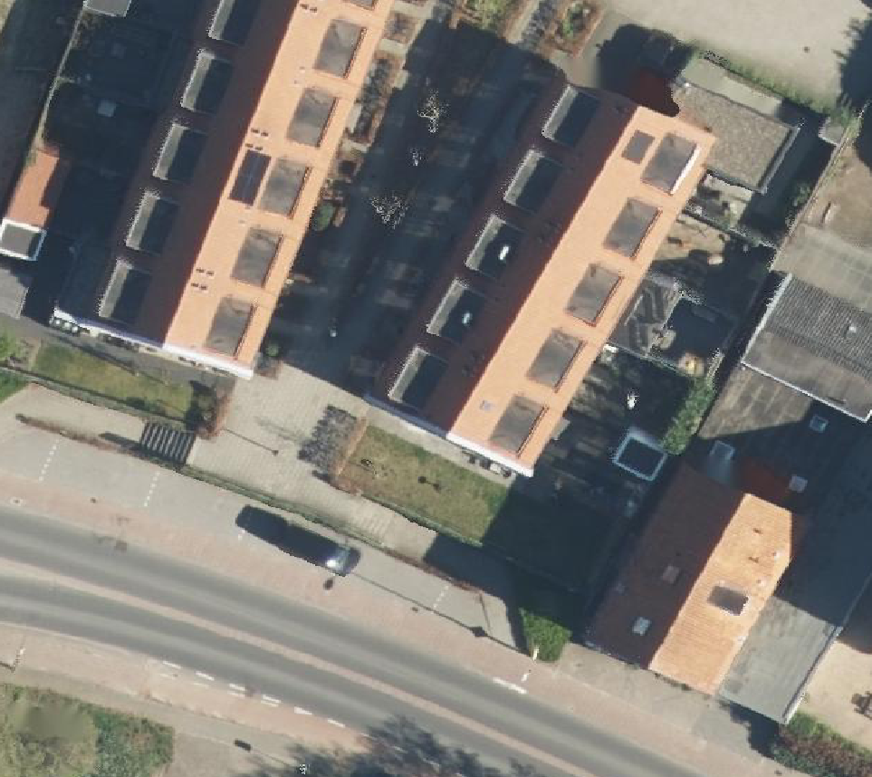 True ortho Luchtfoto op daksegment