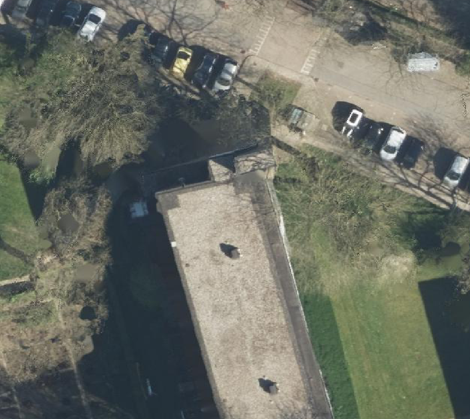 True ortho Luchtfoto op daksegment