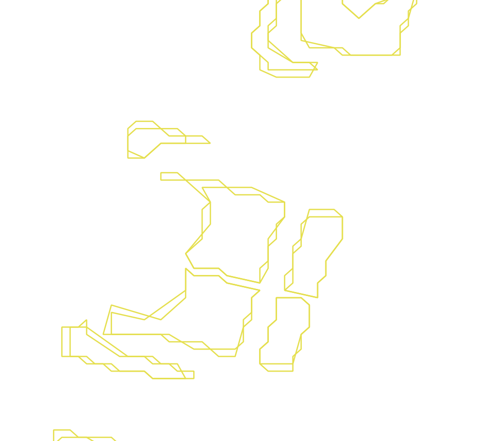 Daksegment ingezoomd met contourlijnen en structuurweergave