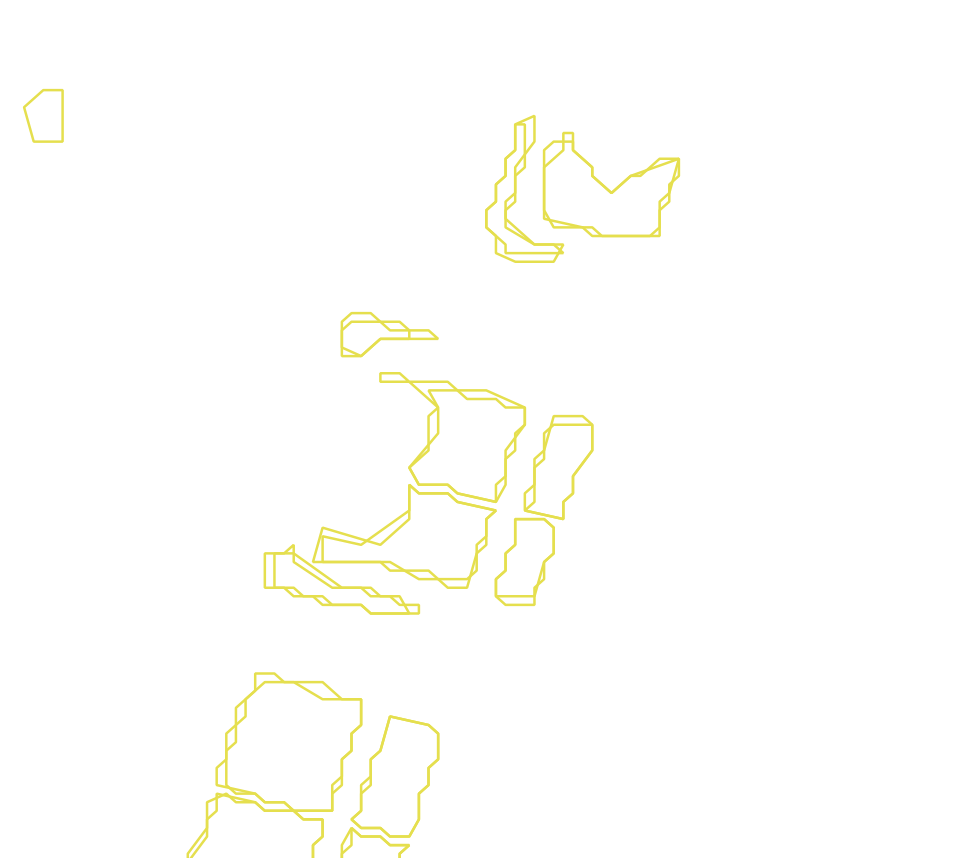Daksegment met contourlijnen en structuurweergave