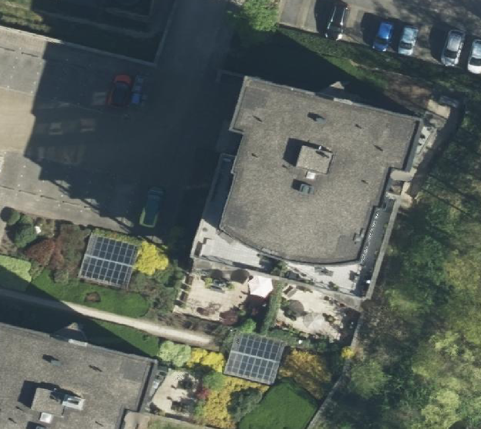 True ortho Luchtfoto op daksegment