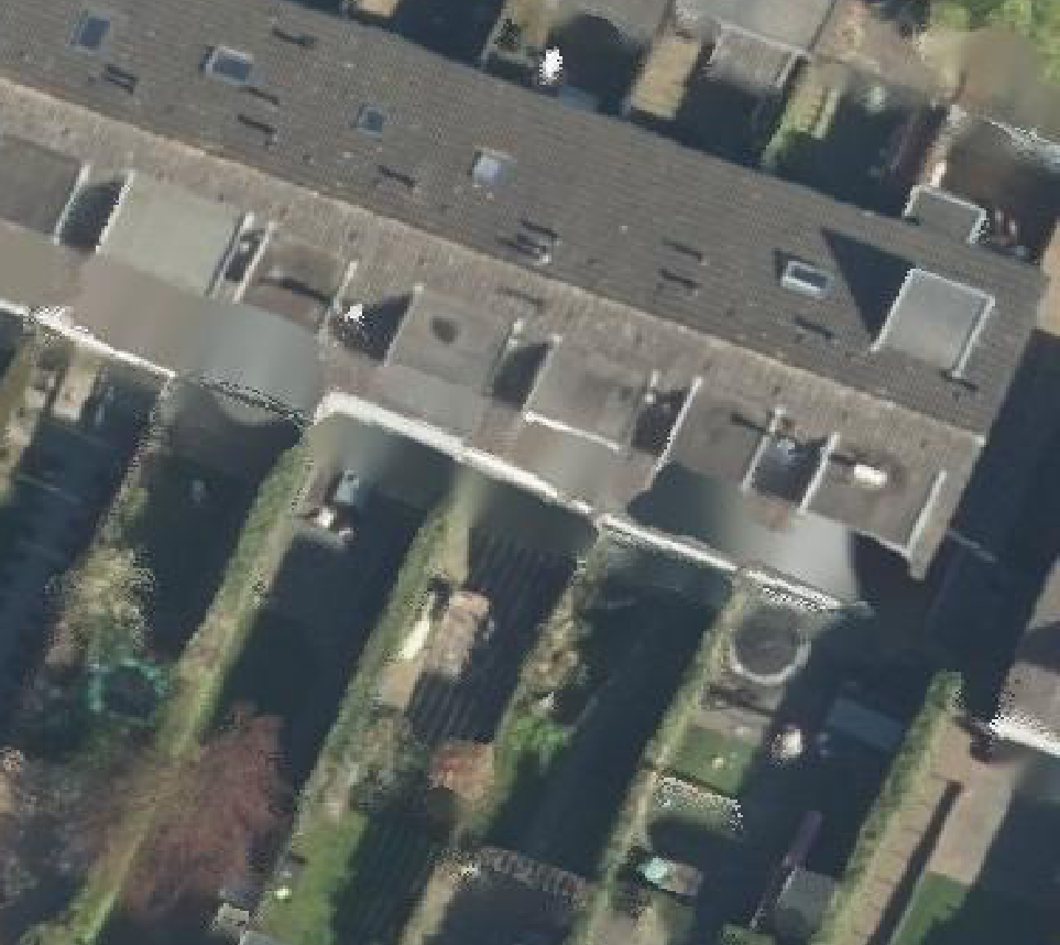 True ortho luchtfoto van Elst Ut met zicht op woning
