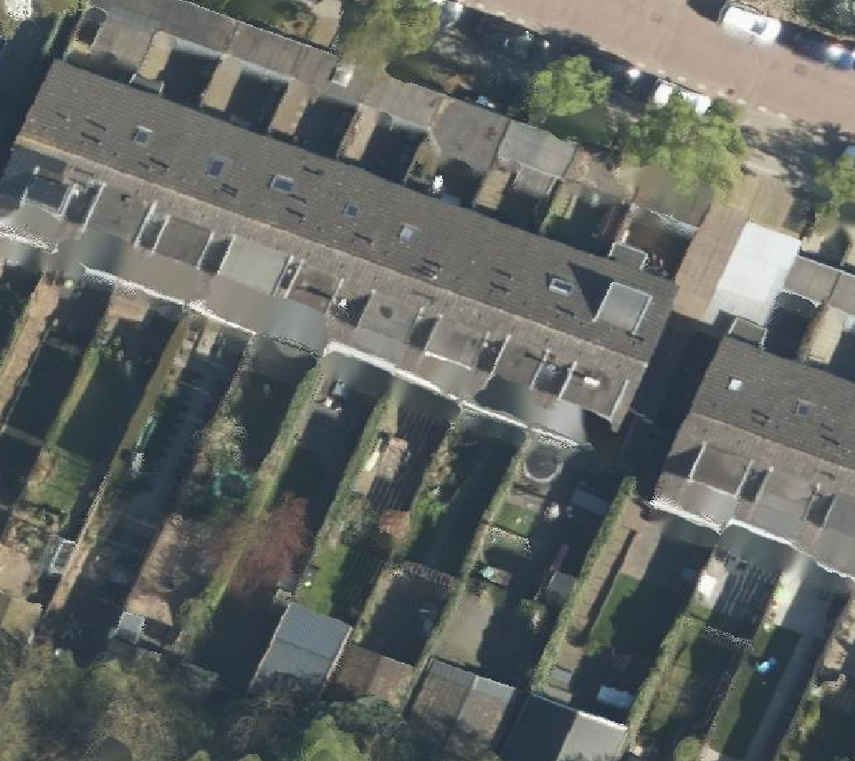 True ortho Luchtfoto op daksegment