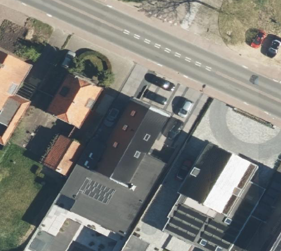 True ortho Luchtfoto op daksegment