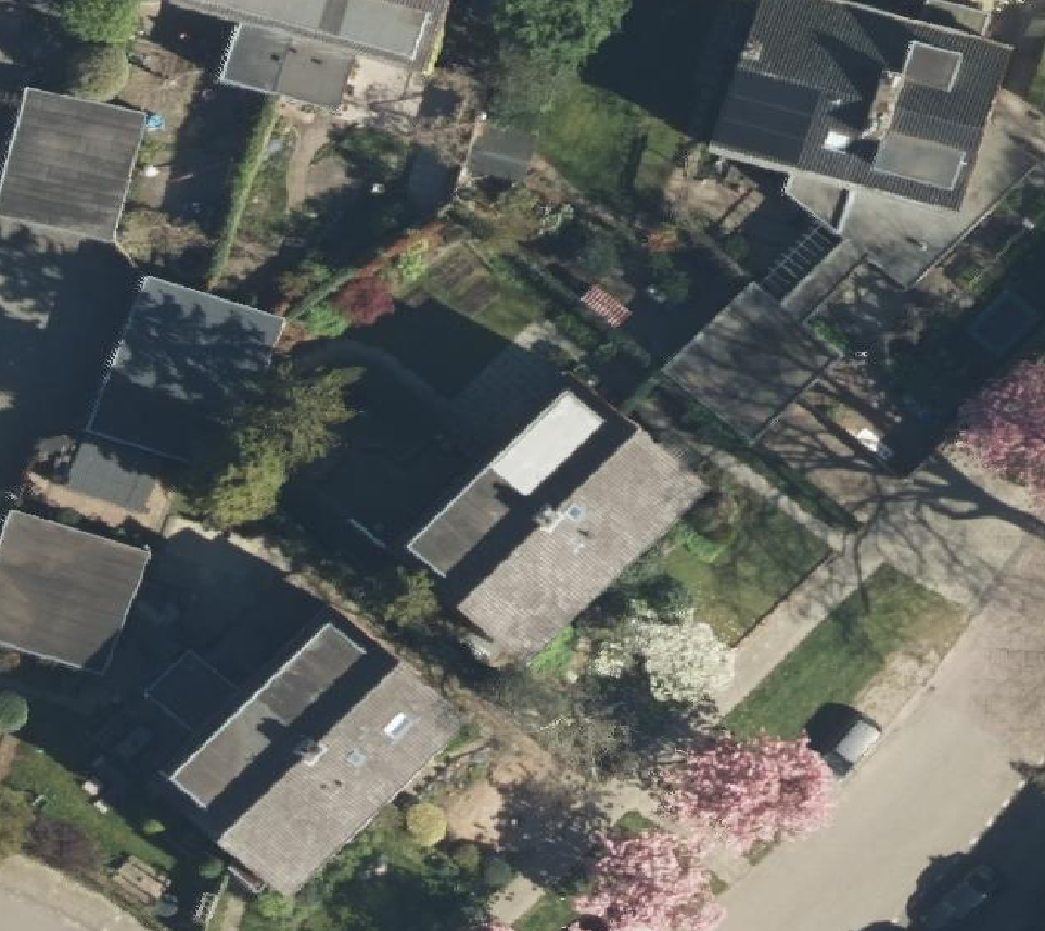 True ortho Luchtfoto op daksegment