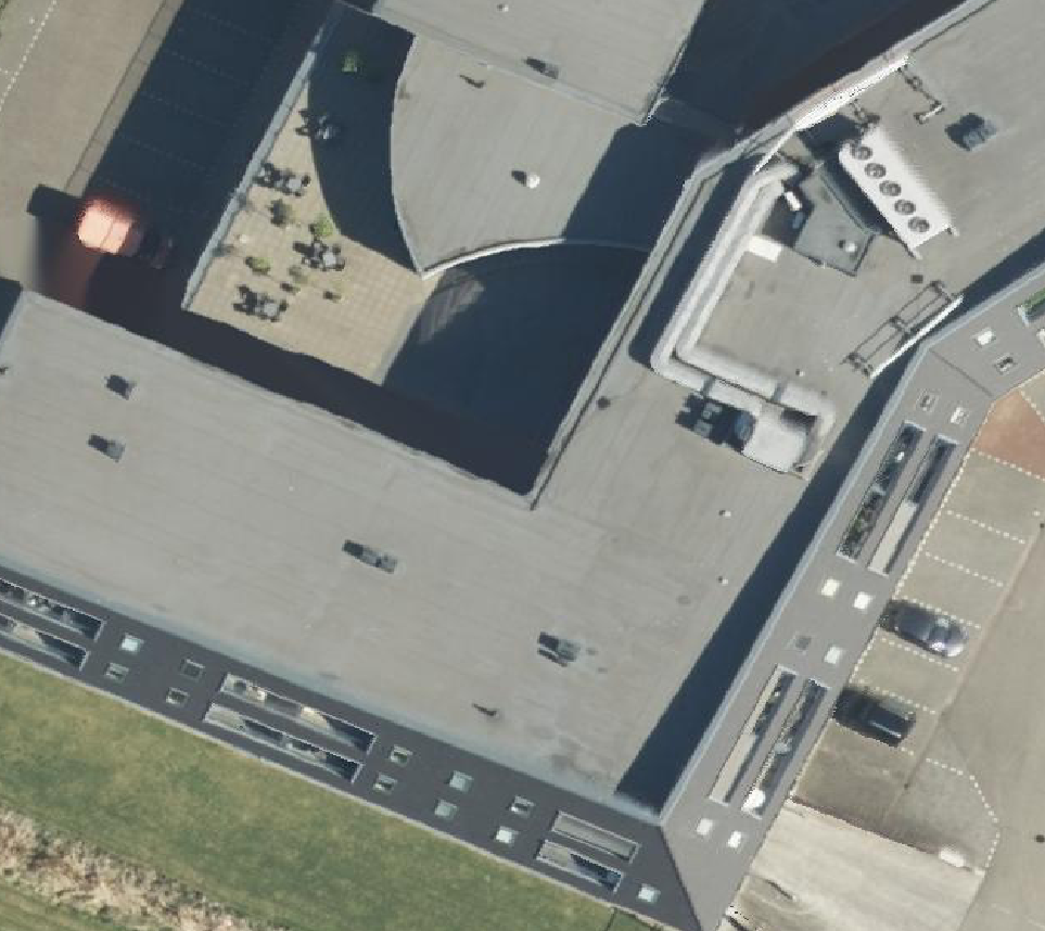 True ortho Luchtfoto op daksegment