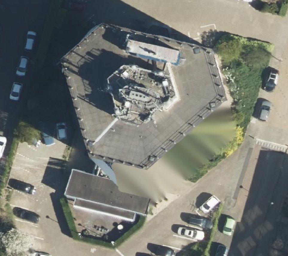 True ortho Luchtfoto op daksegment