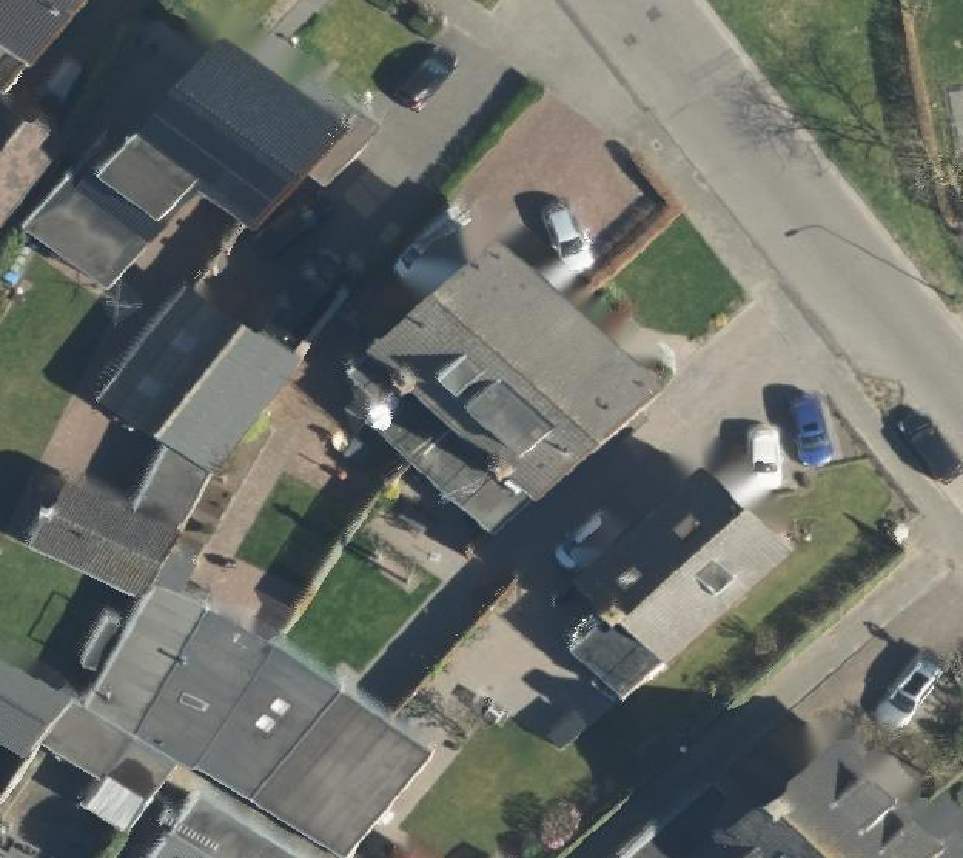 True ortho Luchtfoto op daksegment