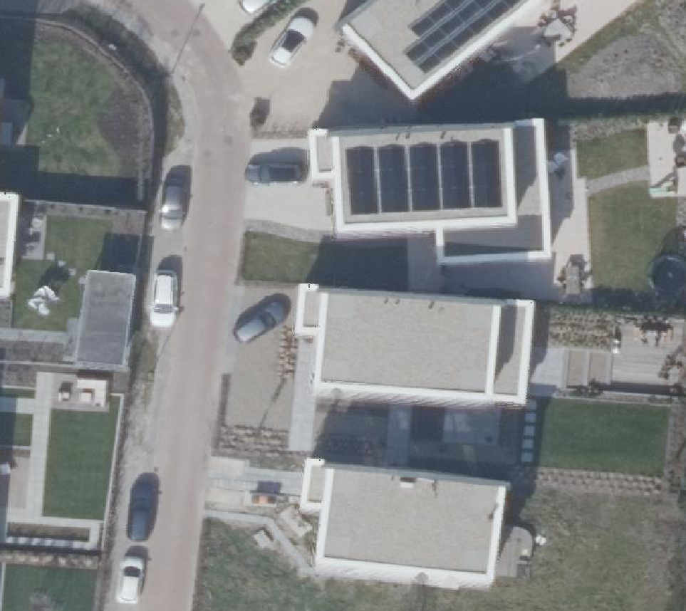 True ortho Luchtfoto op daksegment