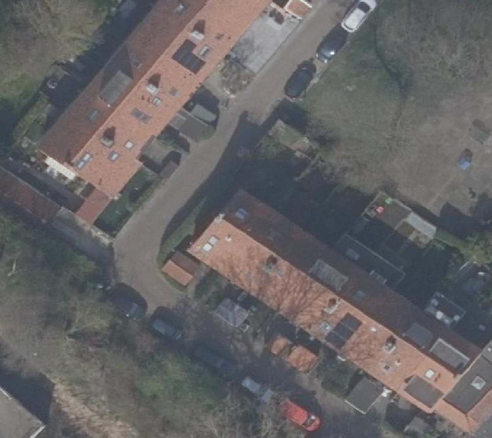 True ortho Luchtfoto op daksegment