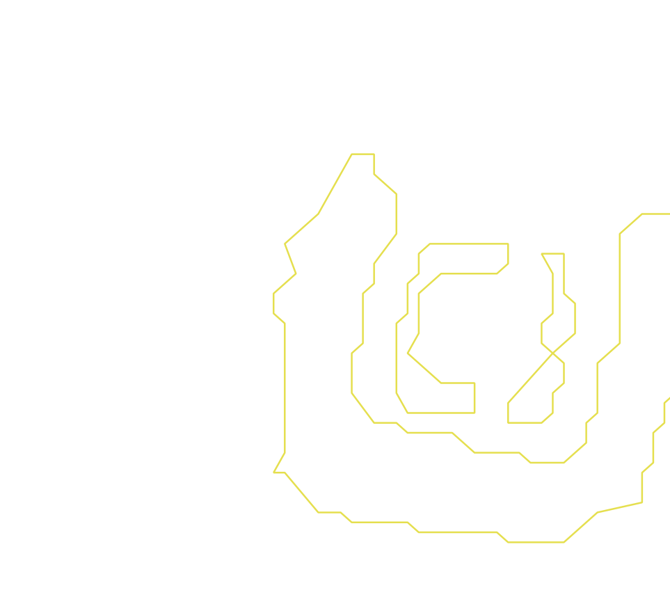 Daksegment ingezoomd met contourlijnen en structuurweergave