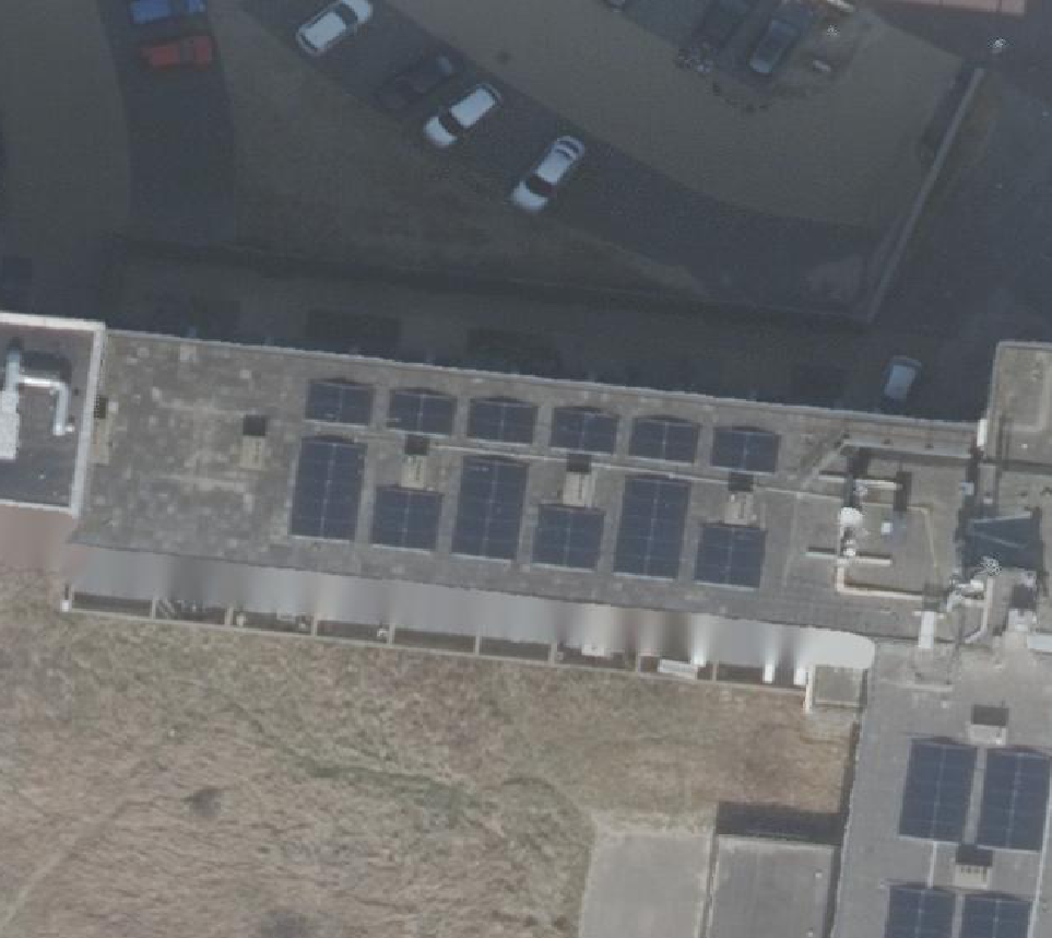 True ortho Luchtfoto op daksegment