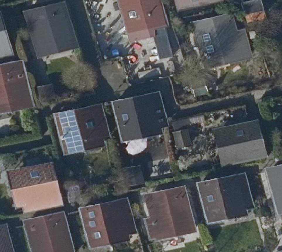True ortho Luchtfoto op daksegment