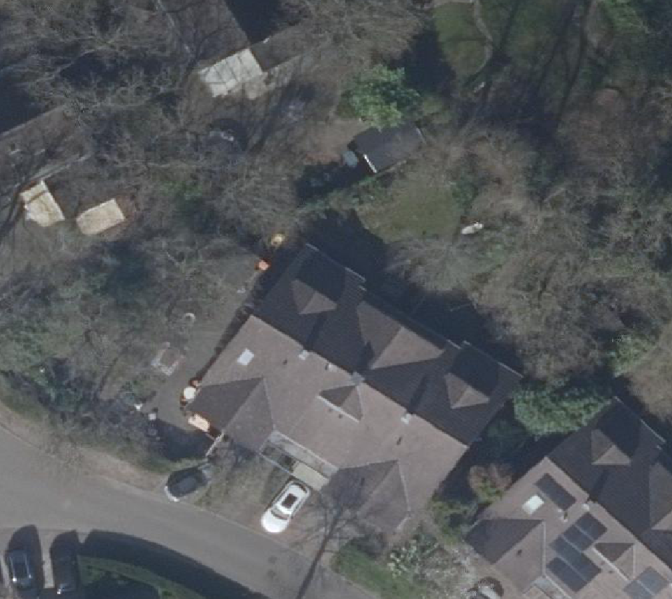 True ortho Luchtfoto op daksegment