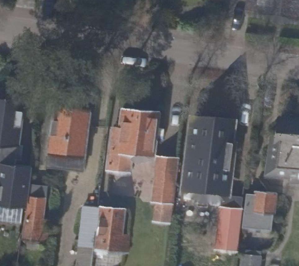 True ortho Luchtfoto op daksegment
