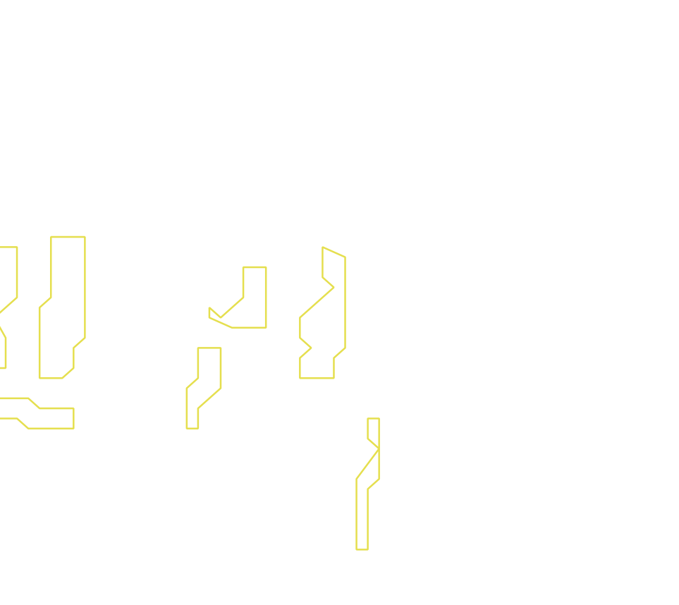 Daksegment ingezoomd met contourlijnen en structuurweergave
