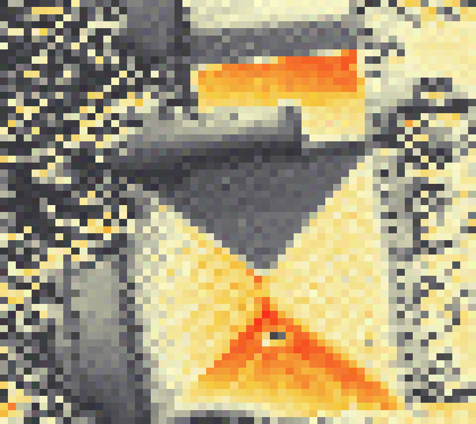 PV-irradiatie op daksegment ingezoomd met intensiteitsverdeling van zonlicht