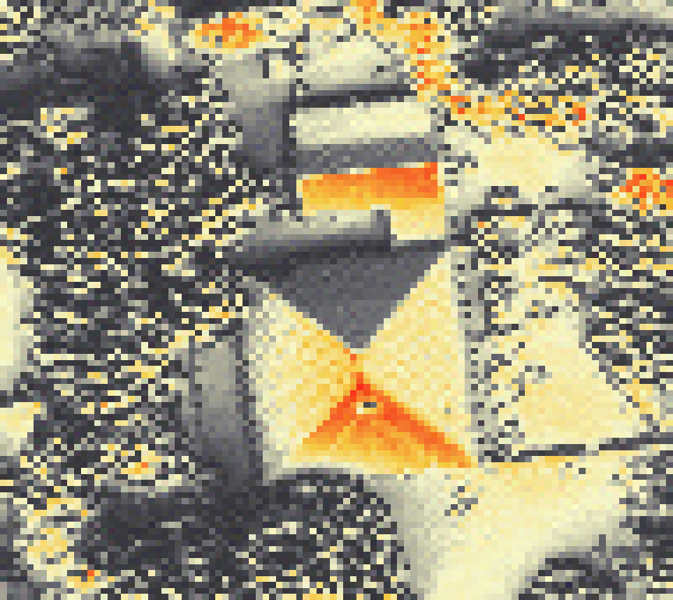 PV-irradiatie op daksegment met intensiteitsverdeling van zonlicht